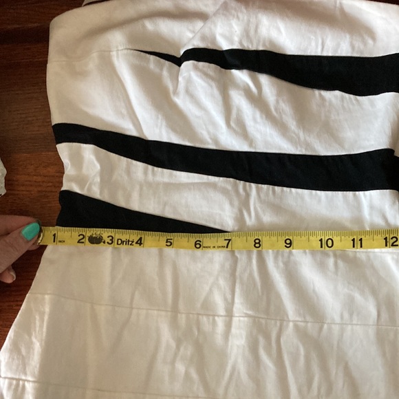 B. DARLIN strapless white and black dress size 3/4 - Picture 5 of 12